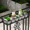 Metal Flower Holder Shelf Balcony Hanging Pots Basket Plant Garden Wall Storage