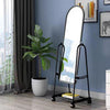 Mobile Full Length Mirror Adjustable Bedroom Dressing Room Mirror with Shelf