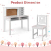 Kids Desk and Chair Set Wooden Children Study Table &Chair Writing Table Set