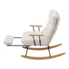 Lazy Rocking Chair Adjustable Recliner Rocking Sofa Nursing Armchair w/ Footrest