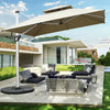 4 Piece Banana Heavy Garden Duty Cantilever Parasol Base Weights Umbrella UK
