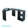 Computer Desk PC Table L-shaped Corner w/Shelves/Drawers Workstation Home Office