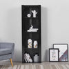 Modern Display Tall Cabinet Bookcase Shelving Units with LED Light 3 Glass Shelf