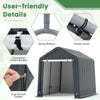 240 x 195 cm Outdoor Storage Shelter Garage Storage House-Gray