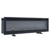 Electric Fireplace Wall Mounted/Inset/Standing 9 Flame Fire LED Heater with Feet