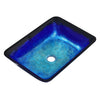 Bathroom Sink Bowl Wash Basin Countertop Tempered Glass Vanity w/ Pop up Drainer
