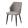 Pair of Modern Faux Leather Dining Chair Restaurant Dining Room Grey Chair New