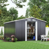 Metal Galvanized Steel Garden Shed Outdoor Bike Storage House Tool Sheds Roof
