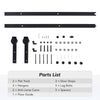 CO-Z 6.6 FT Sliding Wood Barn Kit 200cm Door Track System Hardware Closet Set