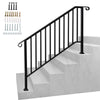 Iron Handrail Picket 4 or 5 Steps Stair Railing Hand Rail for Outdoor Garden UK