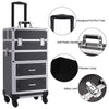 Large Vanity Makeup Beauty Cosmetic Case Trolley Nail Storage Box on Wheels