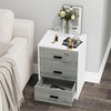 3 Drawer Wooden Bedroom Bedside Cabinet Furniture Storage Nightstand Side Table