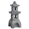Solar Power Garden Fountain Water Feature LED Light Outdoor Resin Statues Decor
