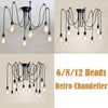 Industrial Spider Light Fittings Ceiling Multi Bubble Pendant Lamp Chandelie