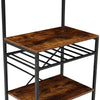 5 Tier Kitchen Baker’s Rack Industrial Utility with Shelf & Hook Microwave Stand