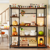 Bookshelf Living Room Bookcase 6-Tier Storage Shelf, Office, Study, Rustic Brown