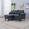 Panana 2 Seats Loveseat Couch Sofa Ottoman Upholstered Furniture for Small Space