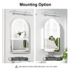 Arch Bathroom Mirror Cabinet with 3-Color Led Lights Wall Mounted with Storage