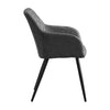 Set of 2 Armchairs Dining Chairs with Arms Velvet PU Faux Leather Chairs Kitchen