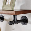 Industrial Rustic Floating Shelves Pipe Shelf Steampunk Shelving Brackets DIY