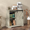 Sliding Barn Door Sideboard Storage Cabinet Coffee Bar TV Stand Farmhouse Style