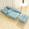 Fabric Upholstered Lazy Sofa Lounge Recliner Chair Bed Fireside Armchair w/Stool