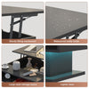 Led Coffee Table with Hidden Storage for Living Room Lift Top Coffee Table Black
