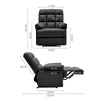 PU Leather Manual Recline Single Sofa Gaming Recliner Chair Cinema Armchair
