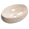 Marble Effect Bathroom Vanity Countertop Wash Basin Oval Ceramic Washing Sink
