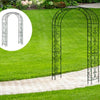 Garden 2.4M Metal Arch For Climbing Plant Support Archway Pergola Trellis Black