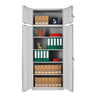Extra Tall 225cm Storage Cabinet Lockable Steel Garage Office Workshop Cupboard