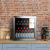 46L Drinks Cooler Fridge Glass Door Compact Counter Top Beer Wine Chiller
