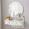 Circle 40-80cm Bathroom Mirror Round Framed Wall Vanity Shaving Makeup Mirror