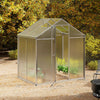 4x6FT Walk-In Greenhouse Polycarb PC Panel Aluminium Frame W/ Door Window Vent