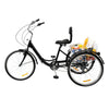 Adult Tricycle Folding Trike Bicycle 3-Wheel Bike 7-Speed Tricycle W/ Basket