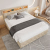 Upholstered Bed Frame Velvet 4ft6 Double Size Bed w/ 4 Storage Drawers LED Light