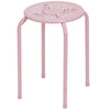 Set of 6 Metal Stacking Stools Round Nesting Bar Stool with X-shape Connection