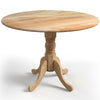 Kitchen Dining Table Round Wooden Dining Table With Curved Trestle Legs 4-person