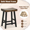 62CM Saddle Bar Stools Set of 2 Counter Height Barstools Dining Chairs Brown