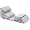 Bed Wedge Pillow Post Surgery Memory Foam Fill Pillow Set-Silver