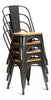 Style Industrial Metal Dining Chairs Vintage Retro Kitchen Cafe Stacking