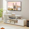 3-Tier Media Console Table TV Stand for TVs up to 55”-White