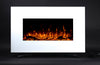 2025 TRUFLAME™ LED FLAMES 7 COLOUR WHITE GLASS FLAT WALL MOUNTED ELECTRIC FIRE