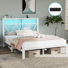 4ft6 Heavy Duty Metal Bed Frames with LED Light Headboard & Charging Socket Vjdm
