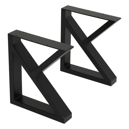 2PCS Industrial Table Legs Steel Metal K-Shaped for Dining/Bench/Office/Desk