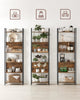 Bookcase Shelving Unit Bookshelf Rustic Brown and Black LLS113B01