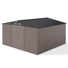 Outdoor Storage Shed Large Utility Tool House 362cm x 362cm x 197cm-Grey