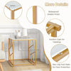 Square Side Table Modern Sofa End Table Desk Nightstand Tempered Glass Tabletop