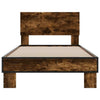 Smoked Oak 90 x 200 Wooden Bed E5O6