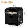 4-in-1 Outdoor Pizza Oven Portable Detachable Grill Oven Fire Pit w/Pizza Stone